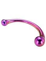 Çift Başlı Lüx Kavisli Cam Dildo - Görsel 3