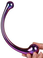 Çift Başlı Lüx Kavisli Cam Dildo - Görsel 2