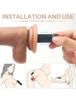 Titreşimli Uzaktan Kumandalı İçi Dolu Belden Bağlamalı Penis 20 cm - Görsel 5