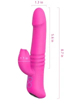 İleri Geri ve Dönme Hareketli Isıtmalı Şarjlı Tavşan Vibratör 22 cm - Görsel 4