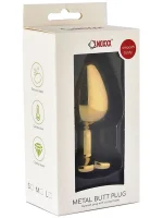 NOXXX Çelik Gold Kalp Mücevherli Anal Plug Büyük Boy - Görsel 2