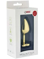 NOXXX Çelik Gold Kalp Mücevherli Anal Plug Orta Boy - Görsel 2