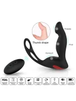 Penis Halkalı Prostat Şarjlı Uzaktan Kumandalı Anal Vibratör - Görsel 3