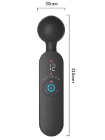 Isıtmalı Şarjlı 12 Titreşim Modlu Wand LCD Ekranlı Vibratör 22 cm - Görsel 4