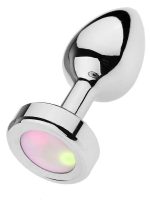 NOXXX Çelik Anal Plug Led Işıklı Orta Boy - Görsel 3