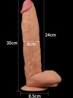 LoveToy Büyük Boy Realistik Gerçekci Dildo 28 cm - Görsel 2