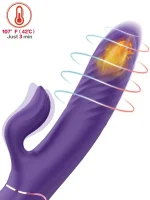 İleri Geri Hareketli Isıtmalı Şarjlı G-Spot Vibratör 21 cm - Görsel 4