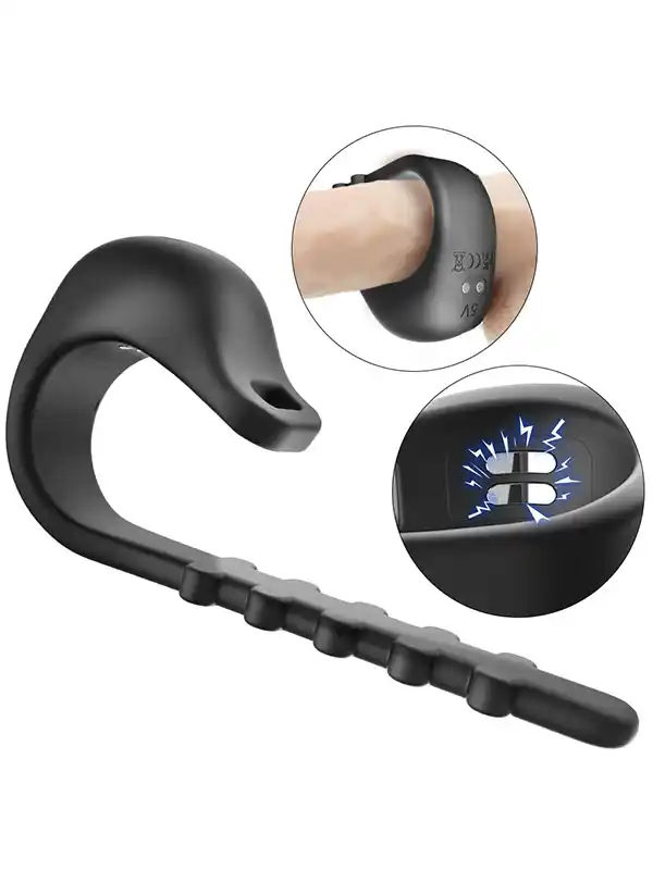 lightning-ring-ayarlanabilir-elektro-sok-ozellikli-sarjli-penis-halkasi Ayarlanabilir Elektro Şok Özellikli Şarjlı Penis Halkası - Görsel 1