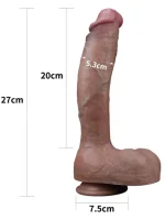 10.5'' Dual Layered Platinum Silicone Realistik Dildo 27 cm - Görsel 3