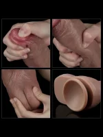 10.5'' Dual Layered Platinum Silicone Realistik Dildo 27 cm - Görsel 5