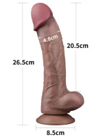 10.5” Dual Layered Platinum Silicone Realistik Penis 26.5 cm - Görsel 2