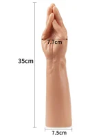 13.5" King Size Realistic Magic Hand El Dildo 35 cm - Görsel 2