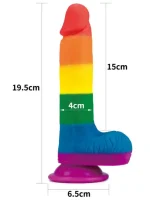 7.5'' Prider Dildo Realistik Penis 19.5 cm - Görsel 3