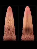 Çift Katmanlı Platinyum Silikon Canavar Dildo 25 cm - Görsel 6