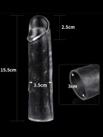 Flawless Şeffaf Penis Kılıfı 2.5 cm Uzatmalı - Görsel 2