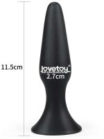 LoveToy Silicone Anal Plug S 11.5 cm Siyah - Görsel 4