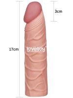LoveToy X Tender Gerçekçi Dokulu Penis Kılıfı 2.5 cm Uzatmalı - Görsel 2