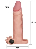 X Tender Titreşimli Realistik Penis Kılıfı 4 cm Uzatmalı - Görsel 2