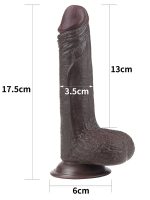 Kayar Derili Çift Katmanlı Gerçekçi Dildo 17.5 cm Siyah - Görsel 2