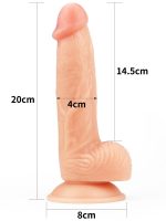 Ultra Yumuşak Realistik Dildo 20 cm - Görsel 2