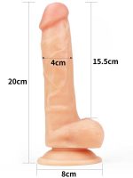 Ultra Yumuşak Realistik Penis 20 cm - Görsel 4