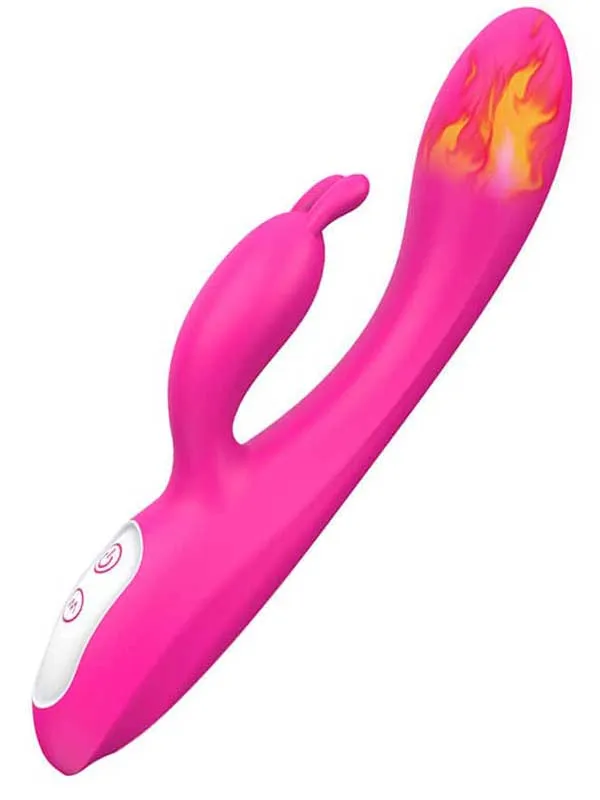 naughty-isitmali-guclu-titresimli-tavsan-vibrator-22-cm Isıtmalı Şarjlı Güçlü Titreşimli Tavşan Vibratör 22 cm - Görsel 1