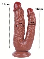 Noctis 19cm Kahverengi Çiftli Dildo No:76 - Görsel 3
