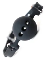 NOXXX  Delikli Silikon Ağız Topu Siyah - Görsel 2