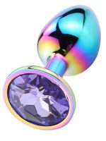 NOXXX Çok Renkli Büyük Boy Taşlı Çelik Anal Plug