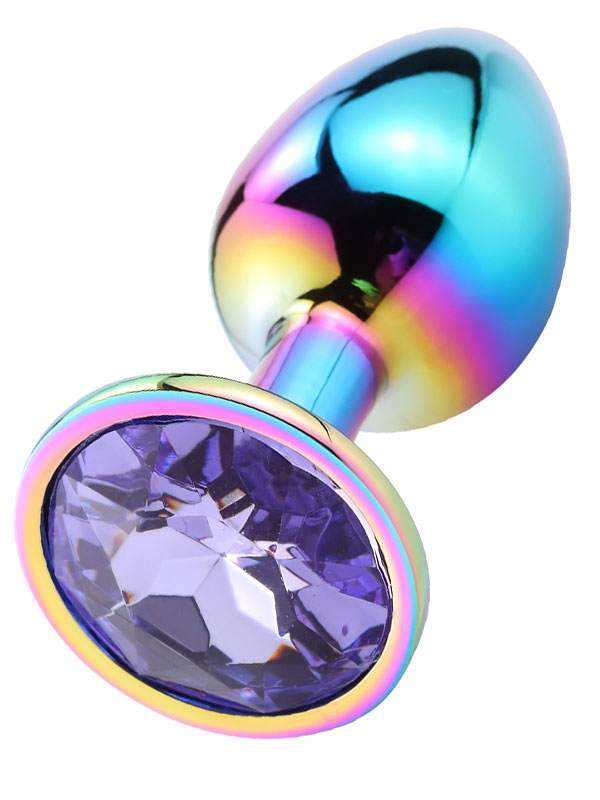 parlak-cok-renkli-buyuk-boy-tasli-celik-anal-plug NOXXX Çok Renkli Büyük Boy Taşlı Çelik Anal Plug - Görsel 1