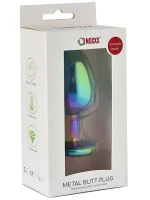 NOXXX Çok Renkli Orta Boy Taşlı Çelik Anal Plug - Görsel 2