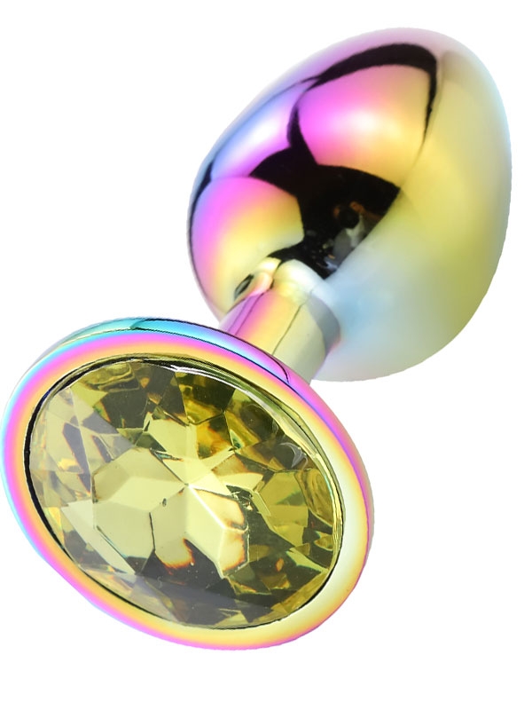 parlak-cok-renkli-orta-boy-tasli-celik-anal-plug NOXXX Çok Renkli Orta Boy Taşlı Çelik Anal Plug - Görsel 1