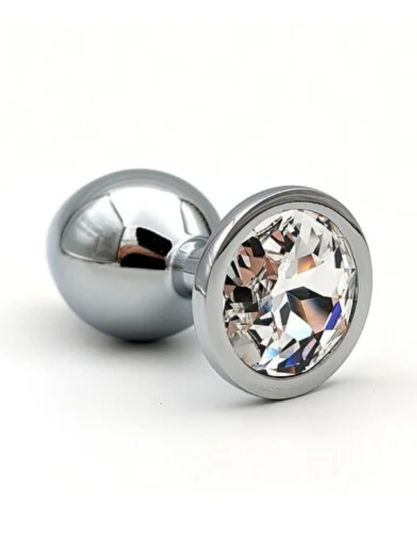 paslanmaz-celik-anal-plug-tikac-beyaz-tasli-1258564-1 Paslanmaz Çelik Anal Plug Tıkaç Beyaz Taşlı - Görsel 1