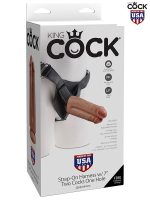 Çift Penisli İçi Dolu Belden Bağlamalı 18 cm - Görsel 5