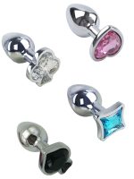 NOXXX Değiştirilebilir Poker Başlıklı Çelik Anal Plug Set Küçük Boy - Görsel 2