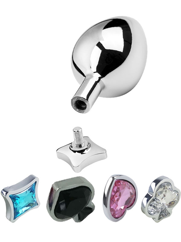 poker-celik-anal-plug-degistirilebilir-baslikli-set-kucuk-boy NOXXX Değiştirilebilir Poker Başlıklı Çelik Anal Plug Set Küçük Boy - Görsel 1