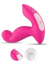 Giyilebilir Şarjlı Uzaktan Kumandalı Döner Başlı Klitoris Uyarıcılı Anal Vibratör - Görsel 3