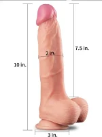 10″ Dual Layer Realistik Dildo 25 cm - Görsel 2