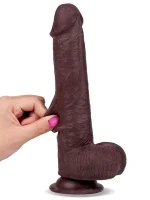 8" Dual Layer Oynar Derili Realistik Siyah Penis 20 cm - Görsel 2