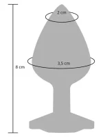 Silikon Yumuşak Dokulu Taşlı Anal Plug Medium Pembe - Görsel 3