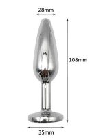 NOXXX Taşlı Çelik Anal Plug 11 cm - Görsel 3