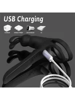 Titreşimli ve Klitoris Uyarıcılı Şarjlı Penis Halkası - Görsel 3