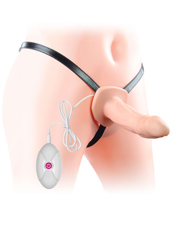 unisex-ici-bos-belden-baglamali-titresimli-penis-19-cm İçi Boş Belden Bağlamalı Titreşimli Penis 16.5 cm - Görsel 1