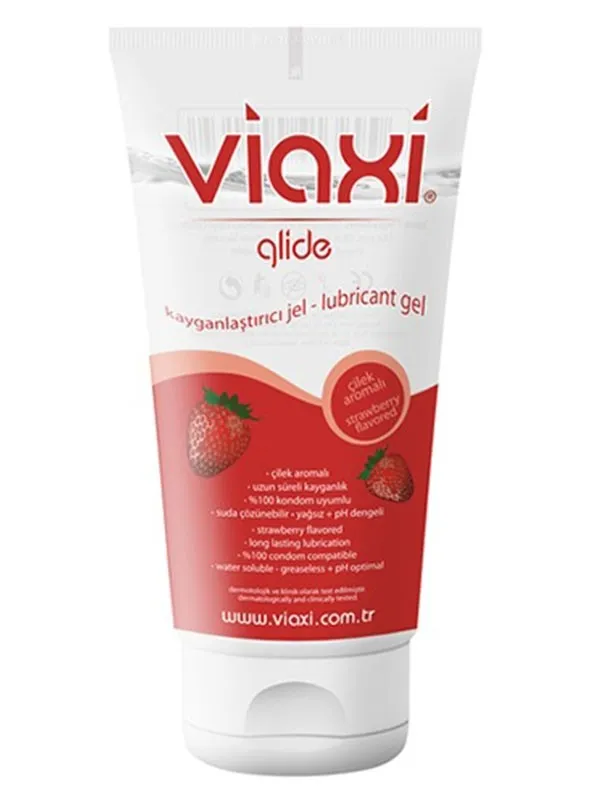 viaxi-glide-cilek-aromali-kayganlastirici-jel-100-ml Viaxi Çilekli Kayganlaştırıcı 100 ml - Görsel 1
