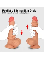 7.6" Dual Layer Oynar Derili Realsitik Dildo 19 cm - Görsel 4