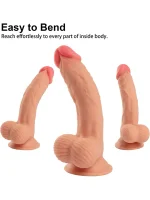 7.6" Dual Layer Oynar Derili Realsitik Dildo 19 cm - Görsel 5