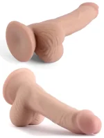 7.6" Dual Layer Oynar Derili Realsitik Dildo 19 cm - Görsel 6
