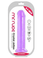8.5" Realistik Mor Jel Dildo 21.5 cm - Görsel 3