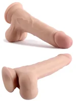 9" Dual Layer Oynar Derili Realistik Dildo 23 cm - Görsel 3