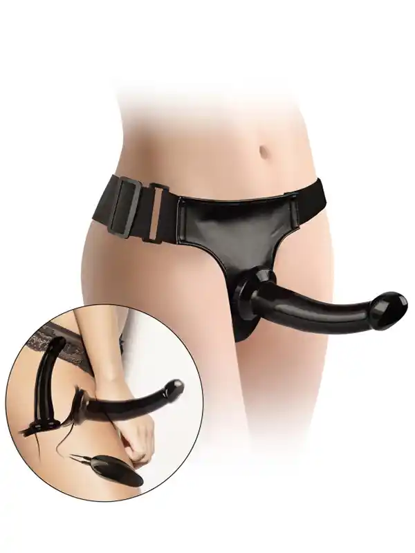 vscnovelty-black-magic-unisex-titresimli-strap-on-cift-kullanimli-2 NOXXX Dominate Series Titreşimli Strap-on Çift Kullanımlı - Görsel 1